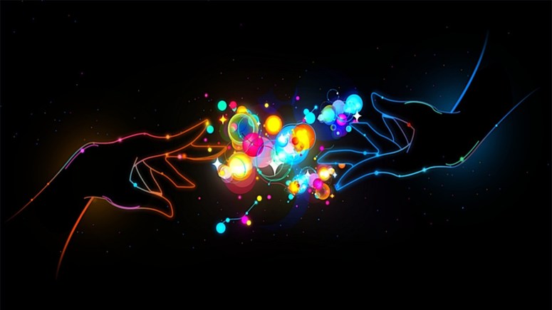 Hands-together-digital-3D-wallpaper